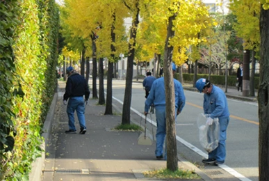 Clean-up activities around sites